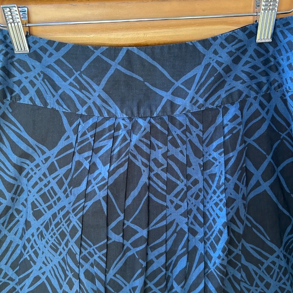 Mossimo Skirt 100% Cotton Mini Blue and Black Women's Size 4 - Picture 2 of 6